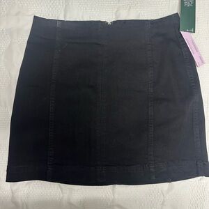 Black Denim Skirt